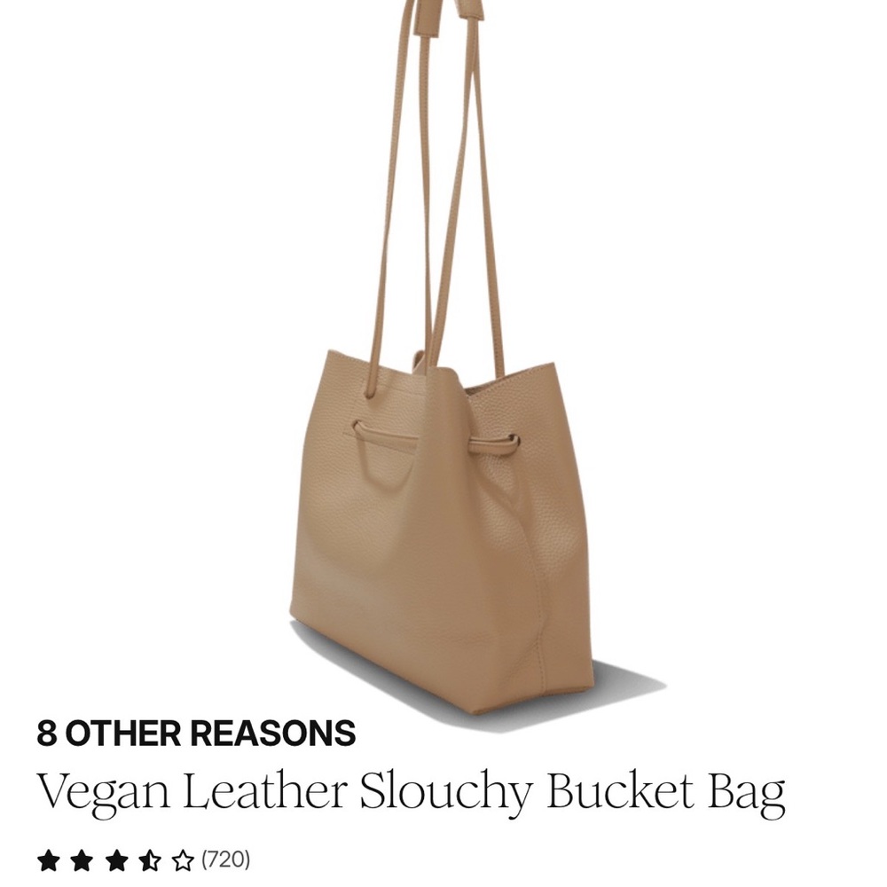 8 Other Reasons Vegan Leather Shoulder Bag in Tan